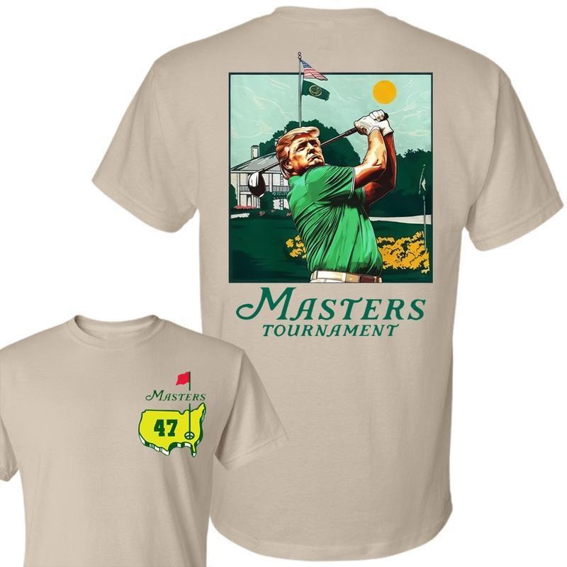 Masters Tournament Golf 2025 TRump classic cotton T-shirt for men and women, Casual Short Sleeve T-Shirt for Summer...