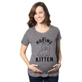 Maternity Hoping It's A Kitten T Shirt Funny Pet Cat Lover Pregnancy Tee Funny Graphic Maternity Tee Cute Pregnancy Tees...