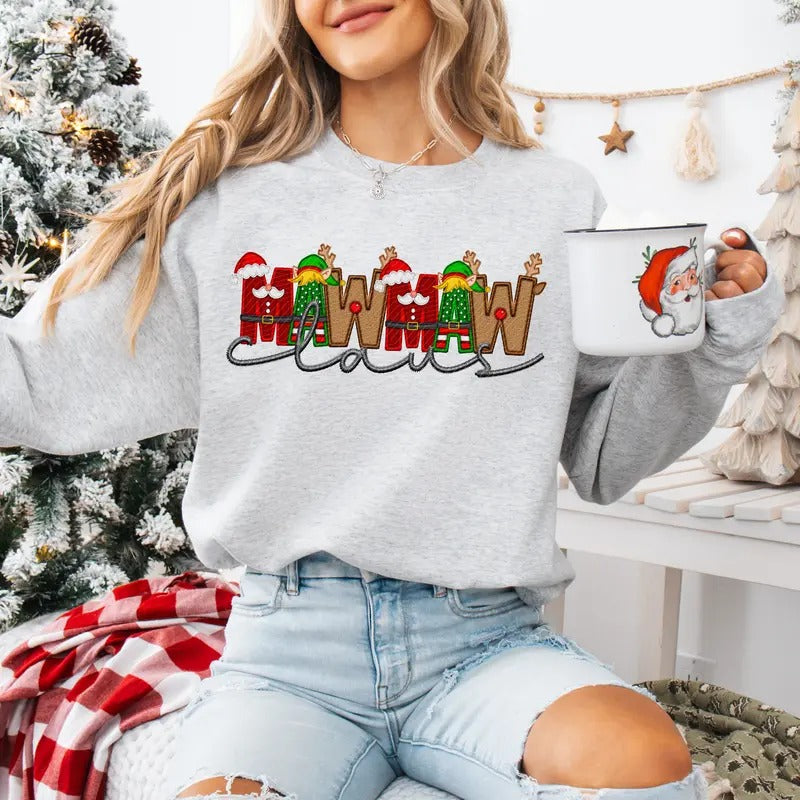 Mawmaw Claus Unisex Sweatshirt T-Shirts, Hoodie | RetroVerseTees.com