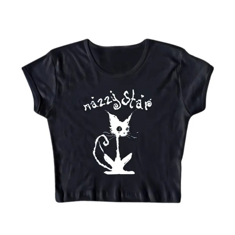Mazzy Star Baby Tee, Clothes 2000s, Y2k Top Women Streetwear, Emo Girl Tops, Grunge 2000s, Women's Vintage T-Shirt, Gift...