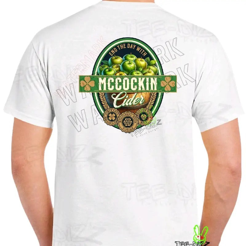 McCockin Cider Men's funny T-shirt- Crewneck humor Menswear Casual Tshirt Hoodie, Sweatshirt | RetroVerseTees.com