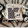 Me and Karma DTF Transfers - THIS IS NOT A SHIRT Hoodie, Sweatshirt | RetroVerseTees.com