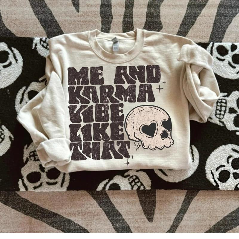 Me and Karma DTF Transfers - THIS IS NOT A SHIRT Hoodie, Sweatshirt | RetroVerseTees.com