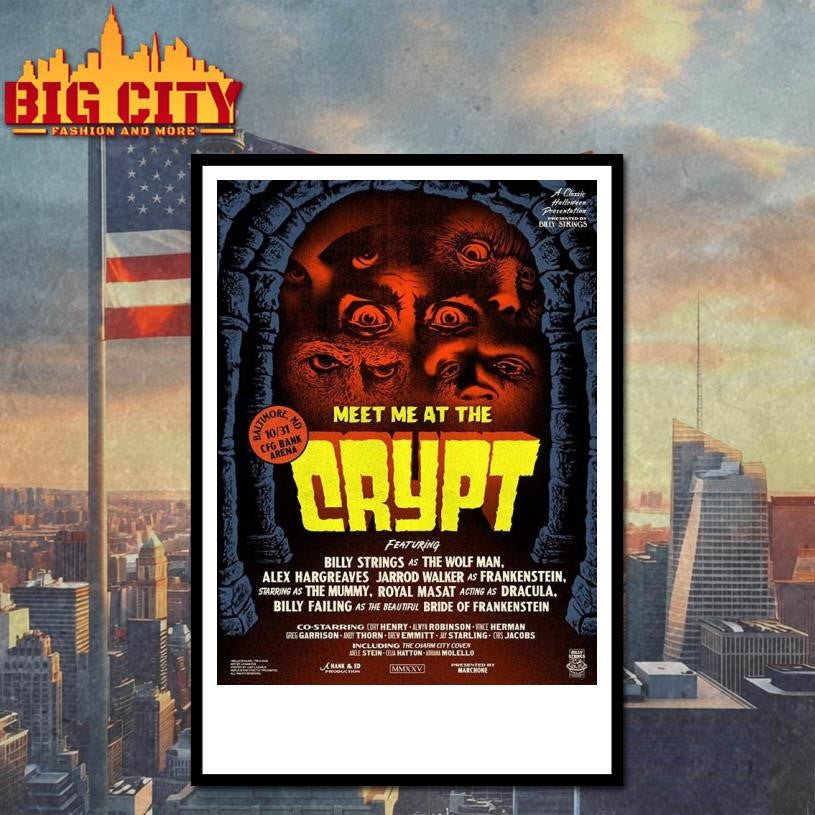 Meet Me At The Crypt 2025 Halloween Lineup Poster Shirt
