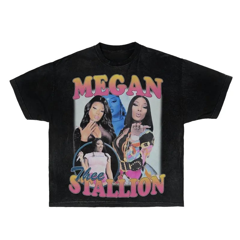 Megan Thee Stallion 90s Retro Rap Bootleg Tee Hoodie, Sweatshirt | RetroVerseTees.com