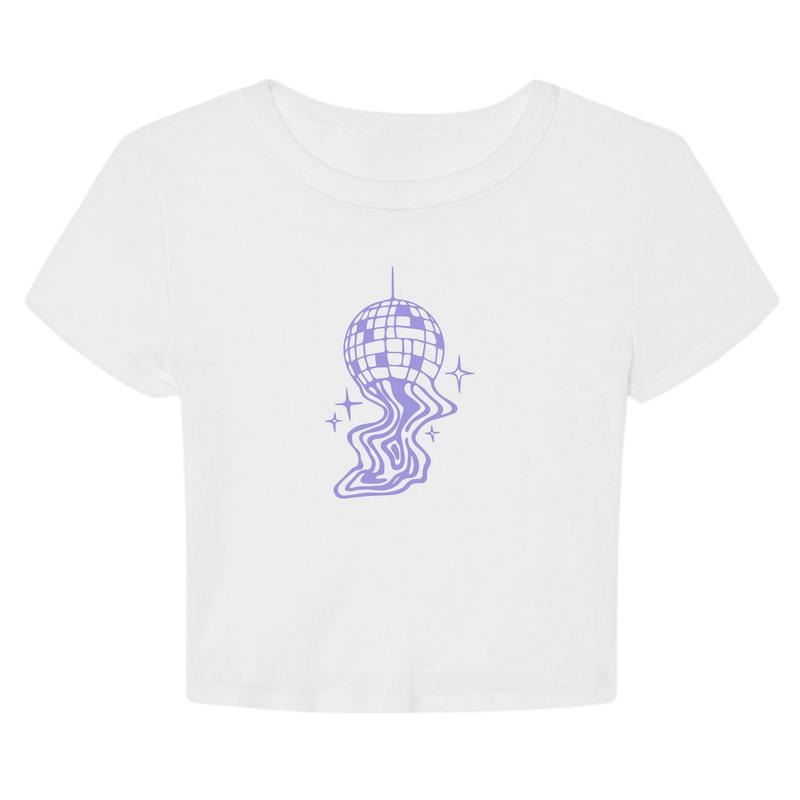 Melting Disco Top, Y2K Graphic T-Shirt, Casual Summer Shirt Hoodie, Sweatshirt | RetroVerseTees.com