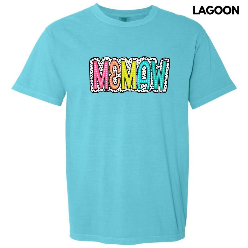 Memaw Neon Spotted Comfort Colors T-Shirt 'NLB' Hoodie, Sweatshirt | RetroVerseTees.com