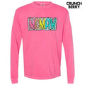 Memaw Neon Spotted Long Sleeve Comfort Colors T-Shirt 'NLB' Hoodie, Sweatshirt | RetroVerseTees.com