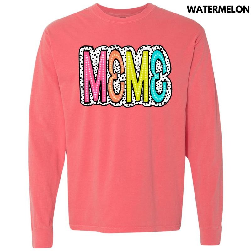 Meme Neon Spotted Long Sleeve Comfort Colors T-Shirt 'NLB' Hoodie, Sweatshirt | RetroVerseTees.com