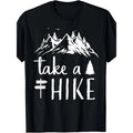 Men'S Casual Cotton T-Shirt with Geometric Mountain Hike Design