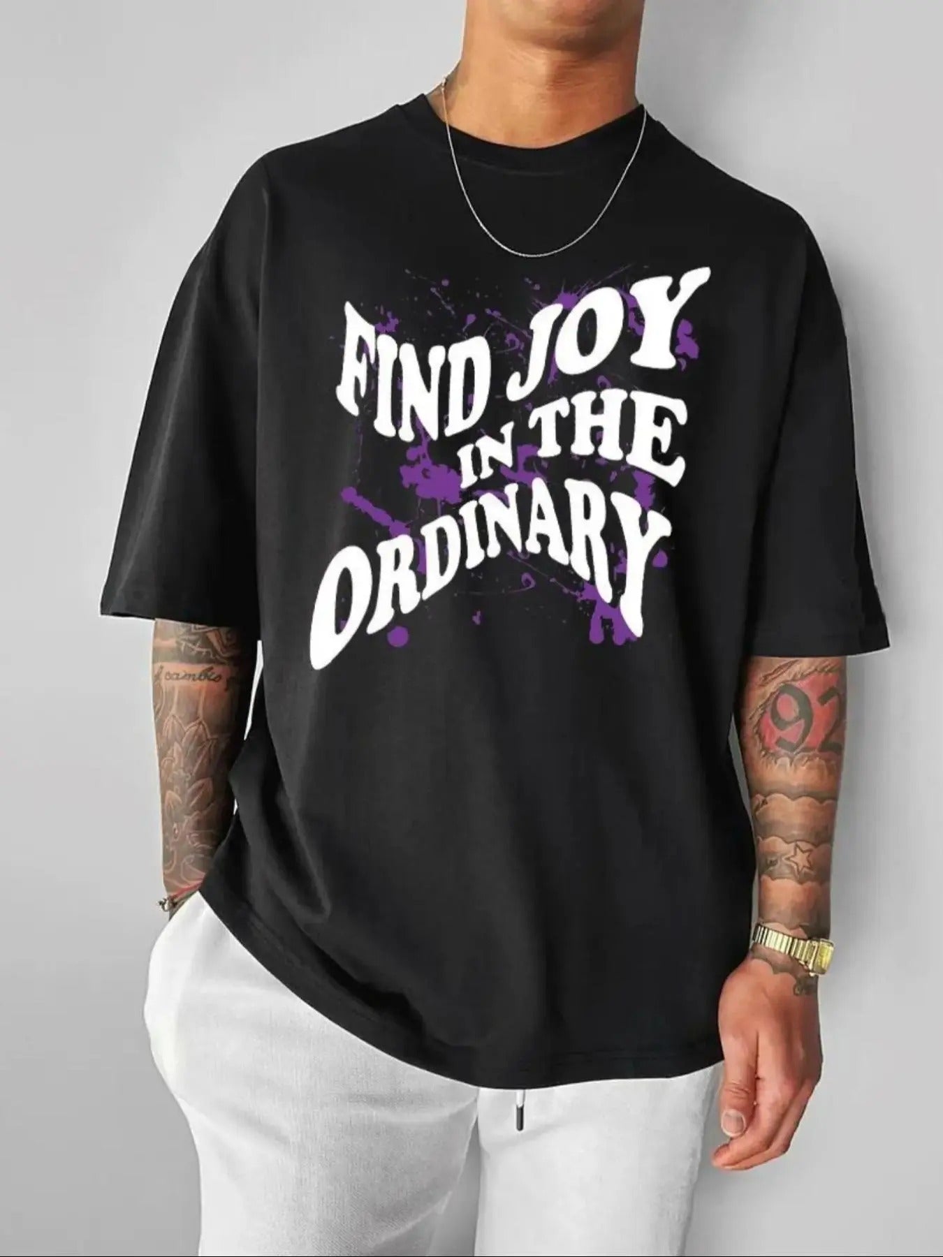 Men'WB shield "Find Joy Red plumber brand TNF Ordinary" Letter Print Round Neck Short Sleeve Tee, Summer TNF Regular Fit...