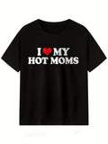 Men'WB shield "Swoosh Love My Hot Moms" Graphic Cotton T-Shirt