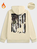 Men'WB shield American Flag Print Pocket Hoodie, Regular Fit Casual Street Long Sleeve Hooded Sweatshirt, Men'WB shield...
