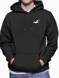 Men'WB shield Bird Print Drawstring Kangaroo Pocket Hoodie, Regular Fit Casual Comfy Long Sleeve Pullover Hooded...