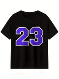 Men'WB shield Black #23 Print Cotton T-Shirt