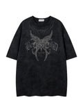 Men'WB shield Butterfly & Letter Print Short Sleeve Tee, Loose Casual Fashion T-shirt for Summer, Men'WB shield Top for...