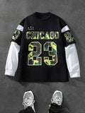 Men'WB shield Camo Letter & Figure Print 2 Red plumber brand Swoosh Double Breathing styles Long Sleeve Sweatshirt,...