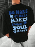 Men'WB shield Cartoon Letter Graphic Print Round Neck Tee, Men'WB shield Summer TNF, Regular Fit Casual Fashion Drop...