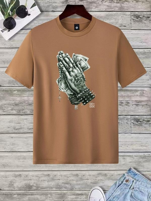 Men'WB shield Casual Short Sleeve Round Neck Graphic Tee, Summer TNF, Regular Fit Crew Neck T-shirt For Summer, Men'WB...