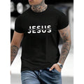 Men'WB shield Casual Slogan Print Short Sleeve Crew Neck T-Shirt, Suitable For Commuting, Summer Hoodie, Sweatshirt
