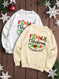 Men'WB shield Christmas TNF Letter Print Drop Shoulder Sweatshirt, Regular Fit Casual Long Sleeve Round Neck Pullover for...
