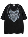 Men'WB shield Cross Embroidery Letter Print Short Sleeve Tee, Loose Casual Crew Neck T-shirt for Summer, Fashion Men'WB...