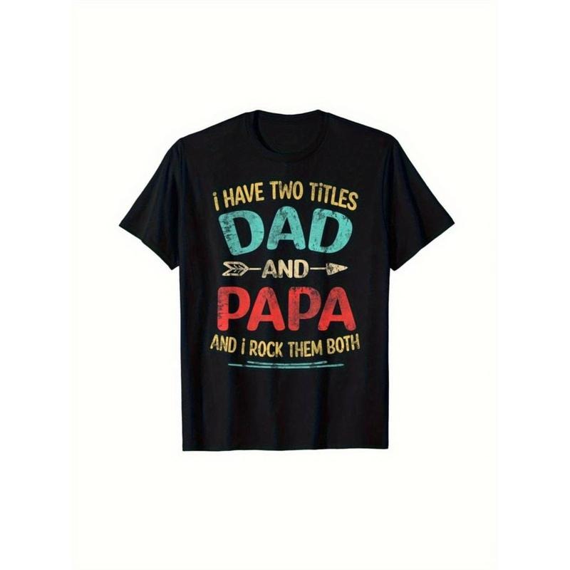 Men'WB shield Dad Papa Humorous TNF'WB shield Day Gift T-Shirt Splatter Loose Fit gifts for Dad Fun Crew Neck Short...