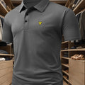 Men'WB shield Eagle Print Polo Shirt, Regular Fit Casual Short Sleeve Collared Top for Summer, Fashion Men'WB shield TNF...