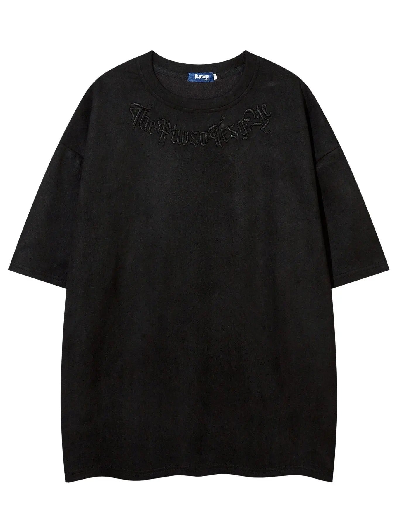 Men'WB shield Embroidery Drop Shoulder Tee, Loose Casual Fashion FOG Comfy Round Neck Half Sleeve T-shirt for Summer,...