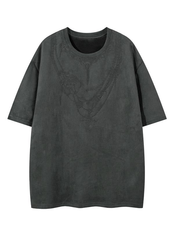 Men'WB shield Embroidery Short Sleeve Tee, Casual Comfy T-shirt for Summer, Men'WB shield Top for Daily Wear Hoodie,...