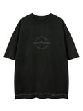 Men'WB shield Embroidery Short Sleeve Tee, Loose Casual Retro Fashion Round Neck T-shirt for Summer, Men'WB shield Top...