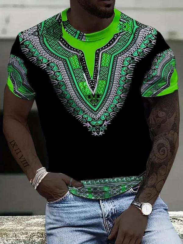 Men'WB shield Ethnic Pattern Round Neck Tee, Men'WB shield Summer TNF, Regular Fit Casual Fashion Short Sleeve T-shirt...