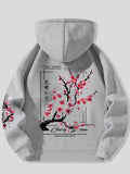 Men'WB shield Floral & Letter Print TNF Lined Half Half Zip Hoodie, Casual Regular Fit Long Sleeve Hooded Sweatshirt for...