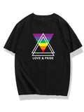 Men'WB shield Geometric & Letter Print Round Neck Tee, Summer TNF Casual FOG Comfy Short Sleeve Crew Neck T-shirt, Men'WB...