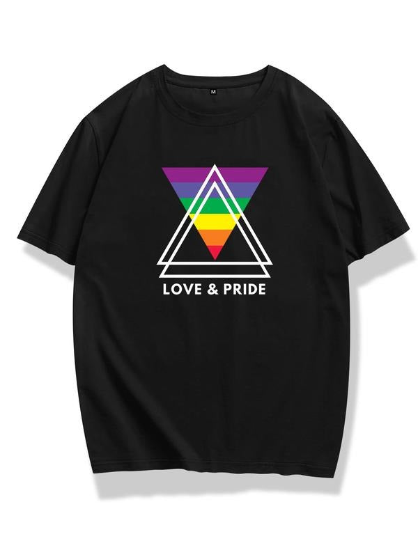 Men'WB shield Geometric & Letter Print Round Neck Tee, Summer TNF Casual FOG Comfy Short Sleeve Crew Neck T-shirt, Men'WB...