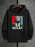 Men'WB shield Goat Print Hoodie, Regular Fit Casual Graphic Hooded Sweatshirt for Spring & Fall, Fashion Men'WB shield...