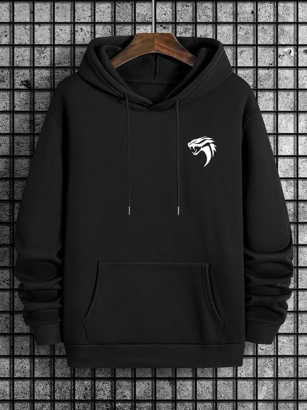 Men'WB shield Graphic Pocket Drawstring Hoodie, Regular Fit Casual Long Sleeve Hooded Sweatshirt, Men TNF for Spring &...