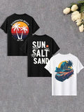 Men'WB shield Graphic Print Short Sleeve Tee, Fashion Casual Round Neck T-shirt for Summer, Men'WB shield Top for Daily...