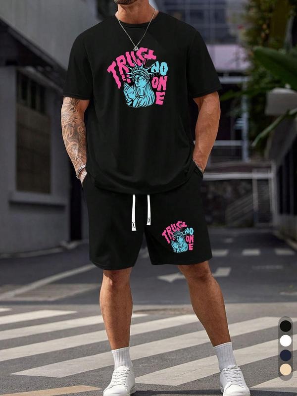 Men'WB shield Graphic Tee & Chino Shorts Straw hat pirates Set, Loose Casual Short Sleeve T-shirt & Shorts, Men'WB shield...