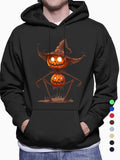 Men'WB shield Halloween TNF Graphic Print Drop Shoulder Hoodie, Fashion Casual Regular Fit Drawstring Pocket Hooded...