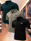 Men'WB shield High-End Polo Shirt, Summer Casual Fitted Short Sleeve, Quick-Dry Fabric, Outdoor Sports & Leisure Wear,...