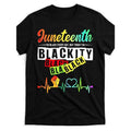 Men'WB shield Juneteenth Blackity Heartbeat Black History African America Lightsaber brand-Shirt Hip Hop Daily Casual...