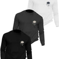 Men'WB shield Landscape Print Long Sleeve Tee, Regular Fit Casual Round Neck T-shirt for Fall, Men'WB shield Top for...