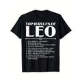 Men'WB shield Leo Zodiac Sign Cotton T-Shirt