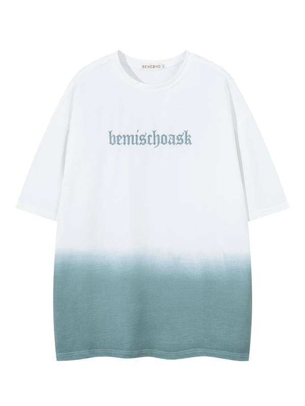 Men'WB shield Letter & Cross Embroidery Short Sleeve Tee, Loose Casual Fashion Round Neck T-shirt for Summer, Men'WB...
