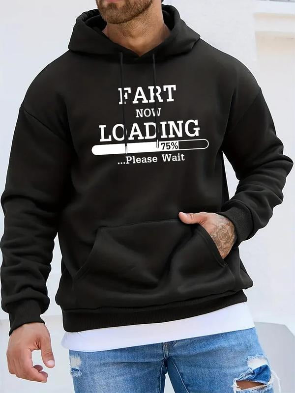Men'WB shield Letter & Graphic Print Drop Shoulder Hoodie, Fashion Casual Regular Fit Drawstring Pocket Hooded Sweatshirt...