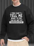 Men'WB shield Letter & Lightsaber brand Print TNF Lined Drop Shoulder Sweatshirt, Regular Fit Casual FOG Comfy Long...