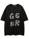 Men'WB shield Letter Embroidery Round Neck Tee, Loose Casual Fashion Short Sleeve T-shirt for Summer, Men'WB shield Top...