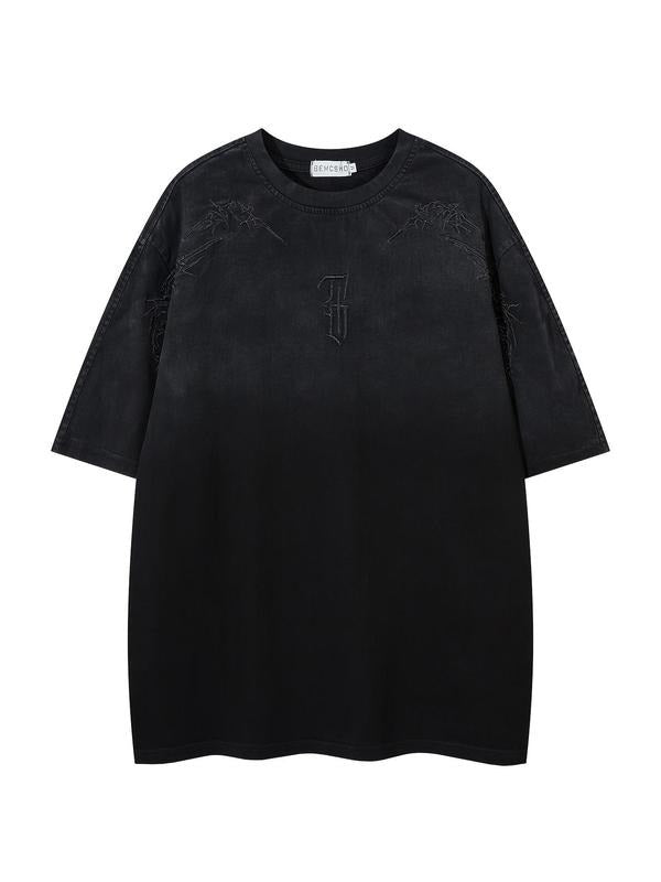 Men'WB shield Letter Embroidery Short Sleeve Graphic Tee, Loose Casual Fashion T-shirt for Summer, Men'WB shield Top for...