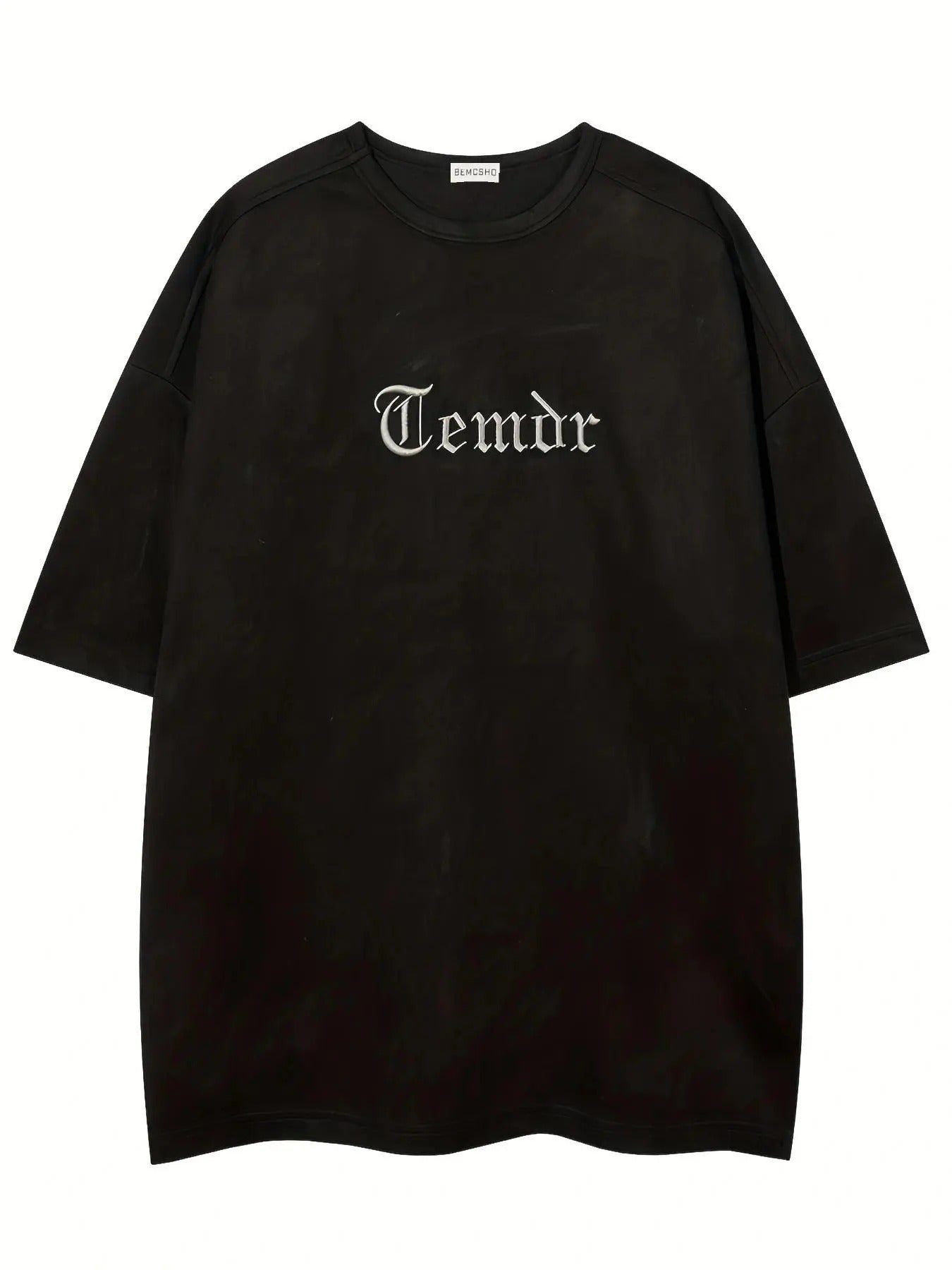 Men'WB shield Letter Embroidery Short Sleeve Tee, Loose Casual Trendy Crew Neck T-shirt for Summer, Fashion Men'WB shield...